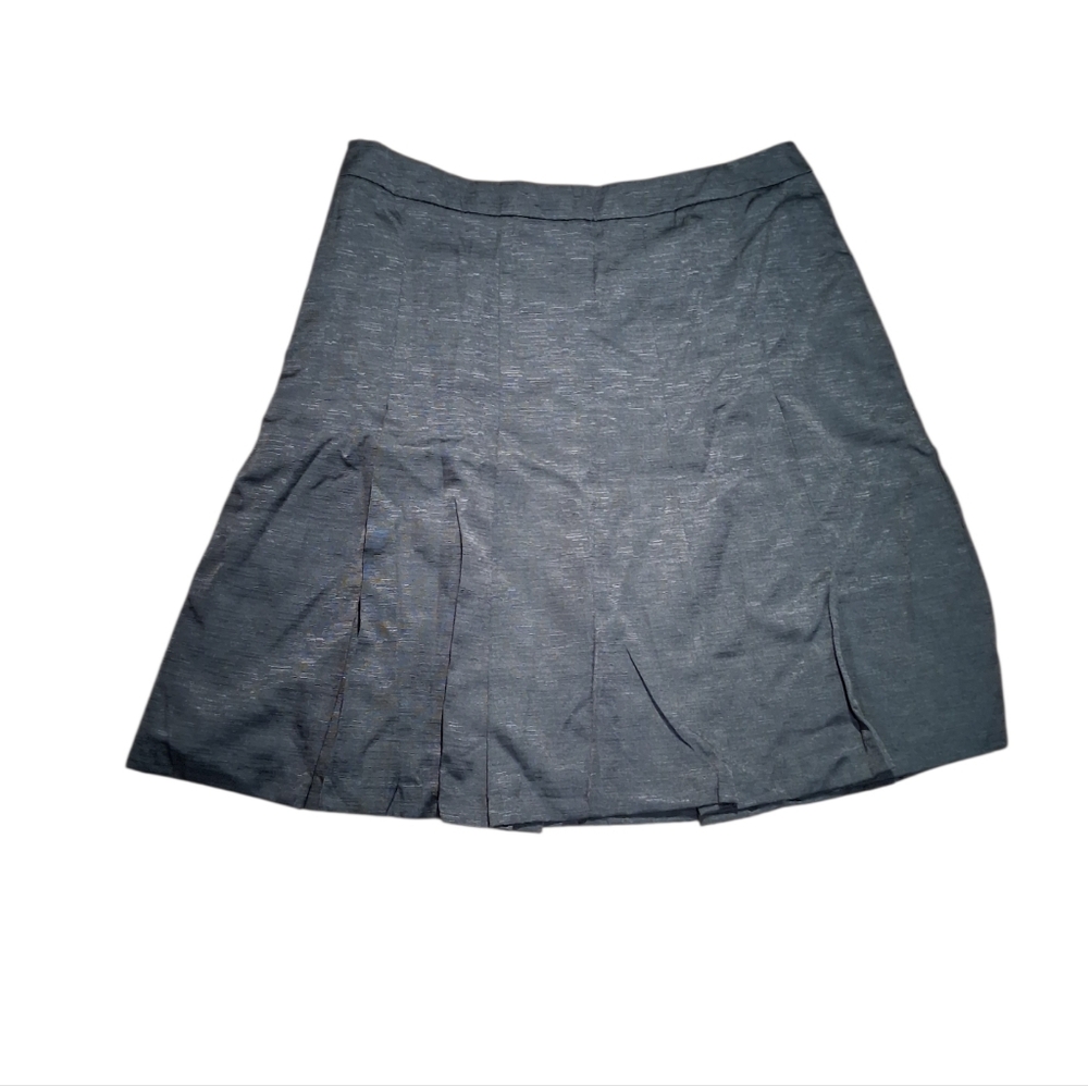 H&M Charcoal Lined A-Line Pleated Skirt 4041